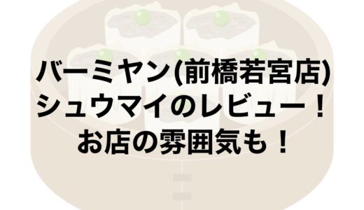 バーミヤン(前橋若宮店)のシュウマイのレビュー！お店の雰囲気も！