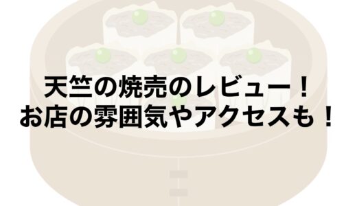 天竺の焼売のレビュー！お店の雰囲気やアクセスも！